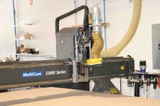Multicam #5000-Series, CNC router, Multicam EZ Control, 80" x 144" table, 16 HP, 24000 RPM, 2007