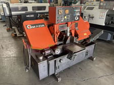 10" x 11" Amada #HA250, Automatic Horiz Bandsaw, 5 HP, 250 FPM, 1" x 0.037" x 11' 6" blade, 1997