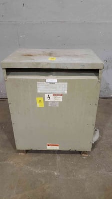 75 KVA, 480 Primary, 208Y/120 Secondary Siemens #3F3Y075-F, Transformer, 3PH
