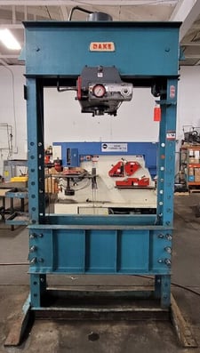 150 Ton, Dake #6-858, air-hyd heavy duty h-frame press