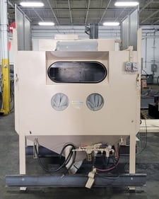 Abrasive Blast Systems #6048, blast cabinet, 2 turn table carts, 900 cfm dust collector
