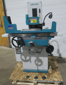 7" x 20" Clausing #CSG-618H, manual surface grinder, 6" x 18" permanent magnetic chuck, 2019