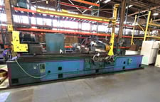 14" x 96" Norton #LCTU, plain hydraulic cylindrical grinder with shoulder grinding, coolant system