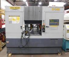 14" x 14" Hyd-Mech #H-14A, automatic horizontal bandsaw, 1-1/4" x .042" x 15' 2" blade, 49-377 SFPM, 10'