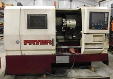Fryer #SL10, CNC slant bed turning center, 10" chuck, 3-jaw, 3" hole, 32" centers, 20" dia., 28" lgth, A2-8
