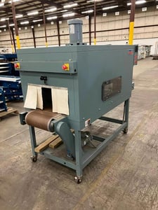 Shanklin #T-71, Shrink Tunnel, 60" L x 22" width x 10" H tunnel passage, 92" long Teflon Mesh Belt Conveyor