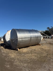 12,500 gallon JV Northwest, Stainless Steel Jacketed Cone Bottom Tank, 11' diameter x 29' height