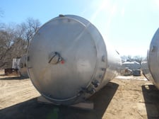 15,000 gallon Quality Tank Solutions, Stainless Steel Cone Bottom Jacketed Tank, 11'-6" diameter x 30'