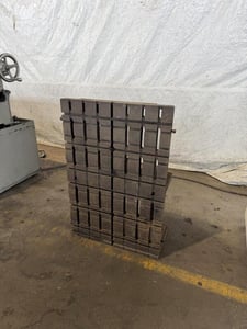 28" x 40" x 20" T-Slotted Stacked Angle Plate, 6 slots per plate