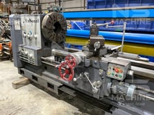 32" x 120" National #LBP-32-120, Engine Lathe, 22" swing over cross slide, 9" bore, 300 RPM, inch/metric