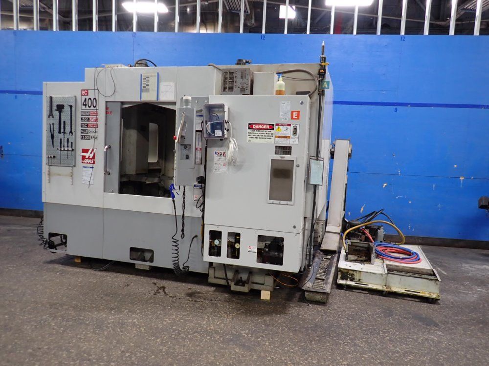 Haas #EC-400-4AX, horizontal machining center, Chip Conv., 208/230
