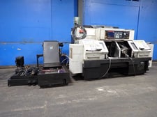 Mazak #Dual-Turn-20, CNC Lathe, 3 jaw 10" chuck, Mazatrol 640T Control, Chip Conv., 2010