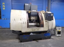 Johnford #SV-45, CNC vertical machining center, 20" x48" capacity, Fanuc 18-m, oil cooler, chip pan, 2000