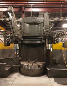 54" Bullard #Cutmaster, high column vertical turret lathe, 4-jaw chuck, 62" swing, 68" under rail, 41" ram
