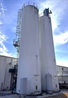 CST stoage powdered glass silo, 50' H x 11'11" x 4080 cu.ft., 2 oz/sq.in. max operating pressure, 2020 (2