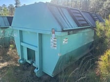 15' Wastequip #12YD, closed top roll off container, 42" H x 90" W x 14' interior length, 7GA floor, 10 GA