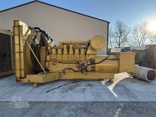1250 KW Caterpillar #3512, Open Skid Diesel Generator Set, 2000 amp circuit breaker, 1818 HP CAT engine, 1800