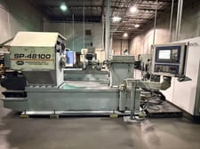 MJC #SP-48.100, CNC Spinning Lathe, Siemens control, 100 HP, dual roller changer, 2008