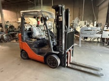 5000 lb. Toyota #8FGCU25, Forklift, LPG, cushion tire, triple mast, 2015