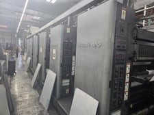 Heidelberg Harris #M130, 6 Unit coldset press line, 22.75" cutoff, 38" web, 64 page, 4 Web, 2000