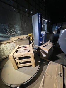 Lantech #Q-300, semi-automatic stretch wrapper, 25-35 loads/hr., 72" load size diagonal