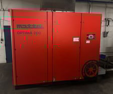 268 HP Mattei #Optima-200, sliding vane air compressor, 1122 cfm, 145 psi, Beko DryPoint DPRAVSD1250-NA-R