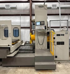 4.33" Nomura #HBA110T-R2, CNC table type horizontal boring mill, 45" x 45" table size, 51.2" X, 46.3" Y