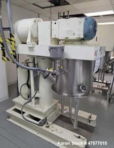 40 gallon Ross #HDM-40, Double Planetary Mixer, Vacuum Rated, 316 Stainless Steel, 15 HP, 2000