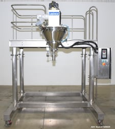 Leepack #AW-590IV, Powder Auger Feeder, Mitsubishi #MR-JZS-200A servo drive, Stainless Steel frame, w/