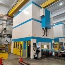 600 Ton, Schuler #ES4-600-4.5-0.4, 4500 x 2250 mm Die Space, 406" mm Stroke, 1470 mm Shut Height, 10-40 SPM