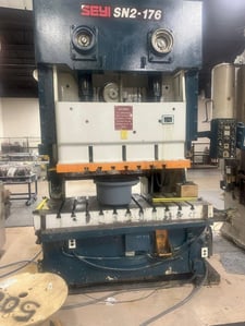 176 Ton, Seyi #SN2-176, 60" x 28" Die Space, 4" Stroke, 19" Shut Height, 35-70 SPM