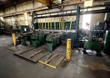 Oliver #849, plate saw, 144" BH, 145" length x 2-1/4" thick capacity, 17" saw blade diameter, 70 RPM, carbide