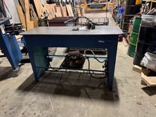 Lubow #ML10, table bender air, 2 stops foot pedal, 400&deg; rotation, 2' x 6' table area, infinitely adjustable