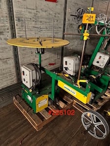 Accra Wire #F-17HD, payoff reel, 500 lb. capacity, 70 RPM, 32" OD table, .010"-.050" wire size, 115/230 V.