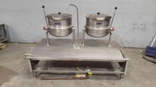 Cleveland #SD-1600, Dual 12 Gal. Tilting Steam Kettles W/ Base SD-1600