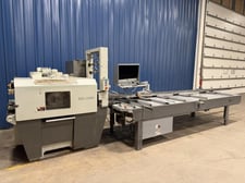 12" Cameron #MRS-340M2, Gang Rip Saw, moveable arbor, 130 FPM, 50 HP arbor motor, skew infeed machine, 440 V.