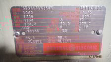 1000 HP 1800 RPM General Electric, Frame 5013S, DPSB, 4160 Volts