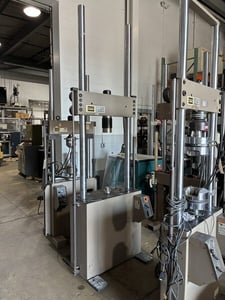 55 KIP (250kN), MTS #318.25, fatigue load frame, 2 columns, 25" btwn columns, 25" x 12" table