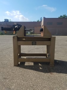 3.3 KIP (15kN), MTS, horizontal fatigue frame with dual 3.3 KIP actuators, 3000 psi, 20" btwn columns