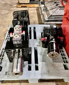 MTS #204.81, hydraulic actuator, 110 KIP (500kN), 6" dynamic/6" static stroke, swivel base, reconditioned