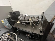 40 HP MTS #501.02, hydraulic power supply, 20 gpm, 3000 psi, 460 V., water cooled heat exchanger