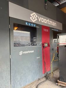 Voortman #V808, CNC Complete Robotic Beam Coper, 49" x 20", 300 amps, 61' infeed conveyors, Hypertherm XPR300