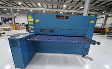 84" Rosenthal #HXBZ5AAACPLC, Heavy Duty Straight Knife Sheeter, 3" air shaft, 1/32" cut accuracy, Allen