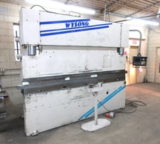 140 Ton, Wysong, hydraulic press brake, 10' overall, 102" between housing, 8" stroke, Autobend Back Gauge