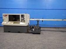 Hardinge #CHNC-III, CNC Lathe, w/Fanuc 18" I-T Controller & Har-Matic Bar Feeder, 1.5" Bore, 230 V