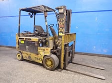 9400 lb. Hyster #E100Z, Electric Forklift, 6" x 48" Forks, 124" Lift height, 89" Mast height, 24" Load