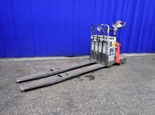 8000 lb. The Raymond Corporation #8410, Electric Pallet Jack, 10" x 95" Forks, 27" Fork Width, 24 V