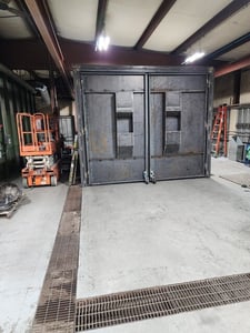 New Steel Sandblast Room, Bolt-Together, 10 Gauge Walls, 1/4" Floor | 16', 20', 24' Lengths Available