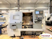 Leadwell #T-8, CNC lathe, Fanuc 0iT, 26.3" swing, hydrauic 3-jaw 10" chuck, 3" bar, 25 HP, 2008