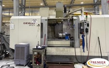 Chevalier #QP3572, CNC vertical machining center with rotary table, Fanuc 0iMD, 72.8" X, 35.4" Y, 30" Z, 6000